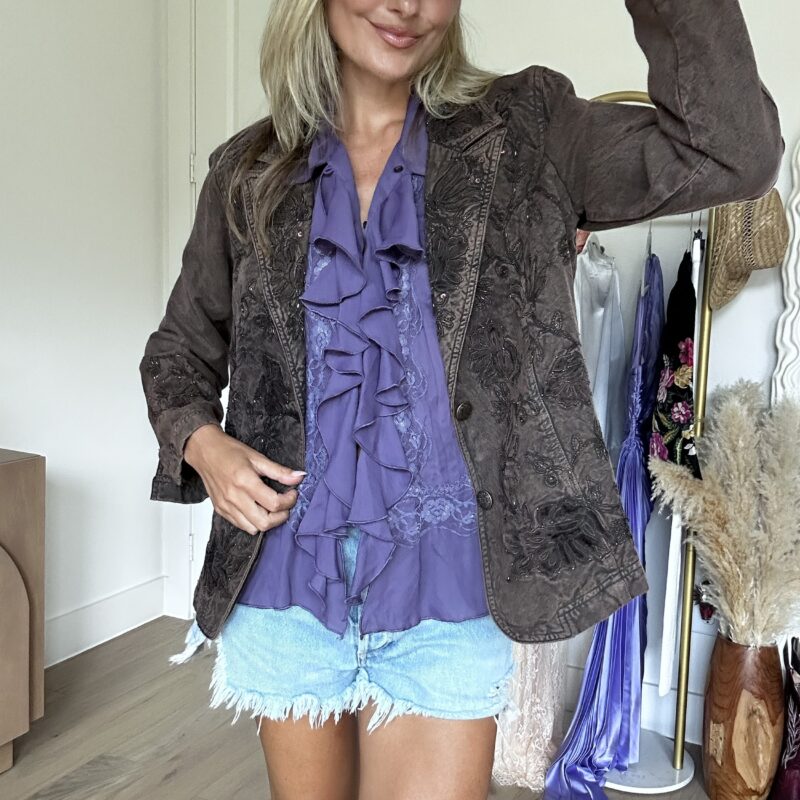 Boho Bloom Embroidered Jacket