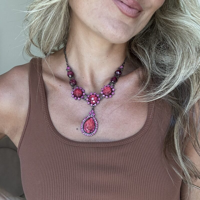 Magenta Mirage Vintage Necklace