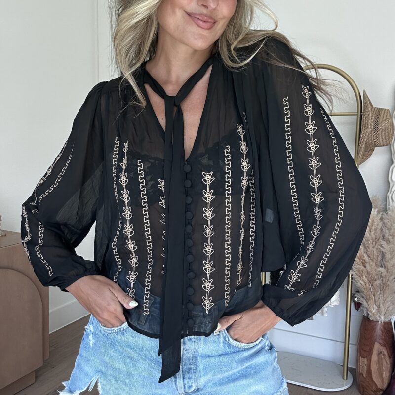 Whispers of Gold Boho Blouse