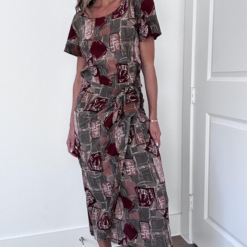 Soft Focus Wrap Midi Dress