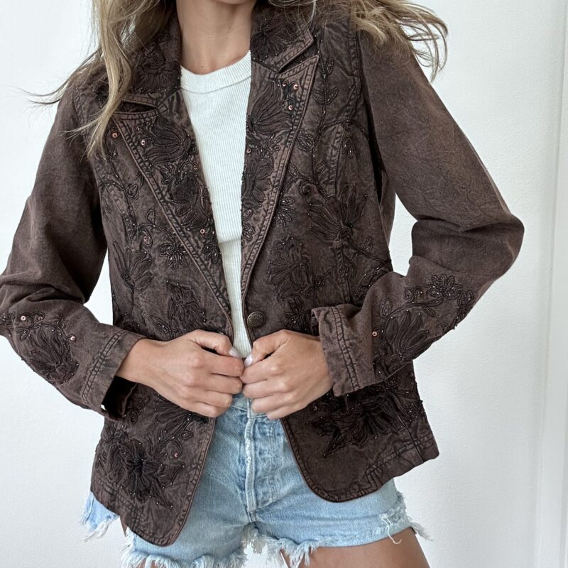 Boho Bloom Embroidered Jacket