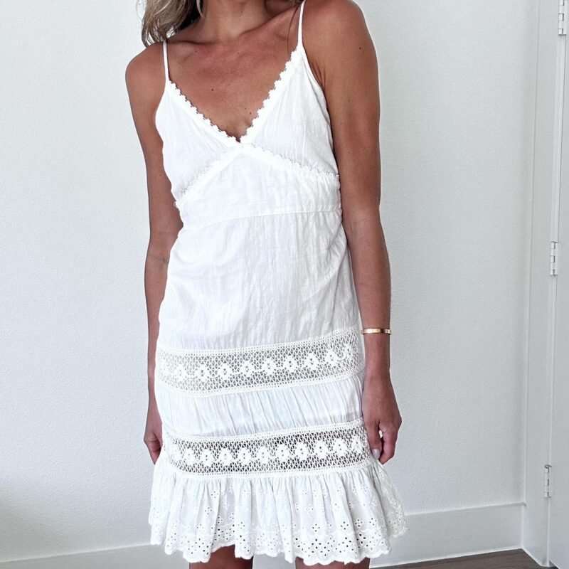 Sunwoven Crochet Mini Dress