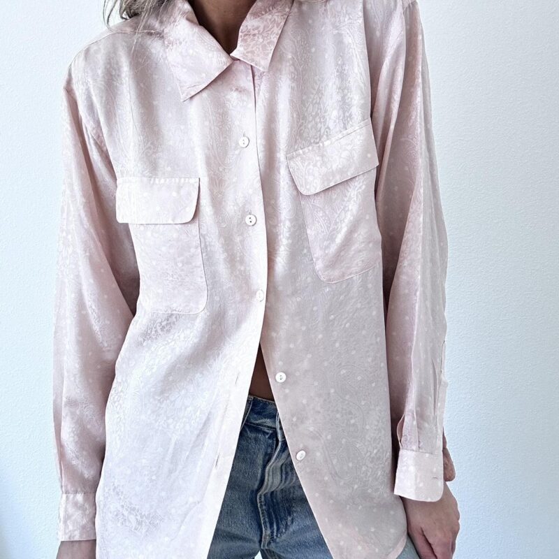 Make Me Blush Silk Blouse