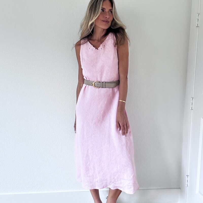 Peony Plans Linen Slip Dress