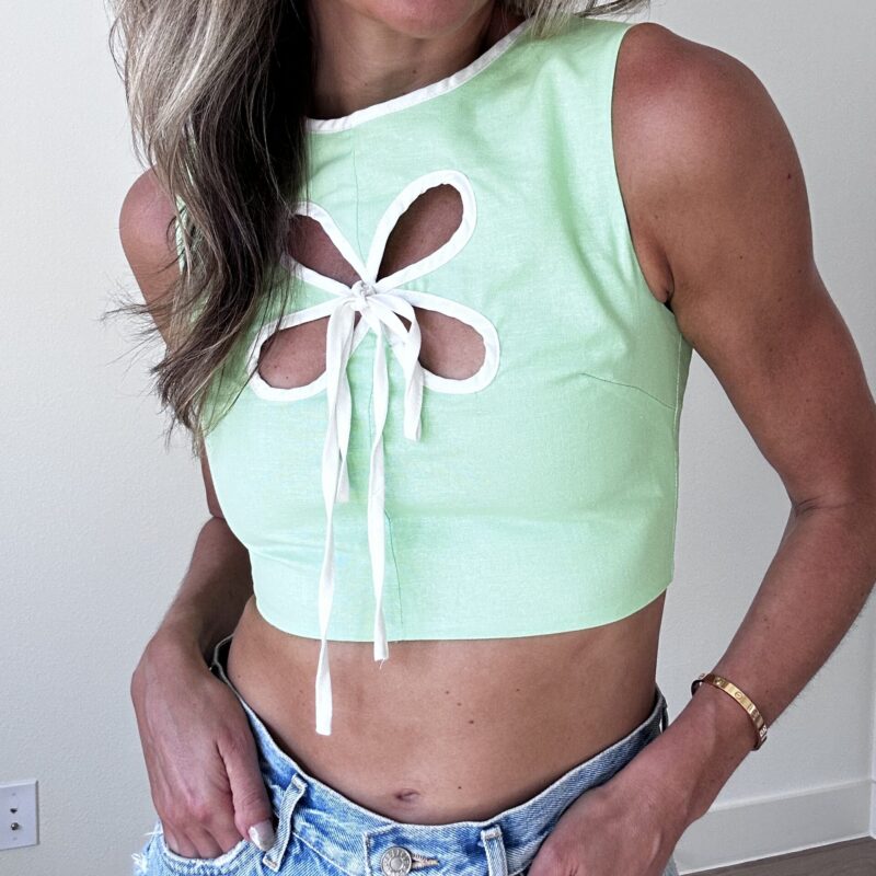 Cropped Cutout Cutie Tie Tank