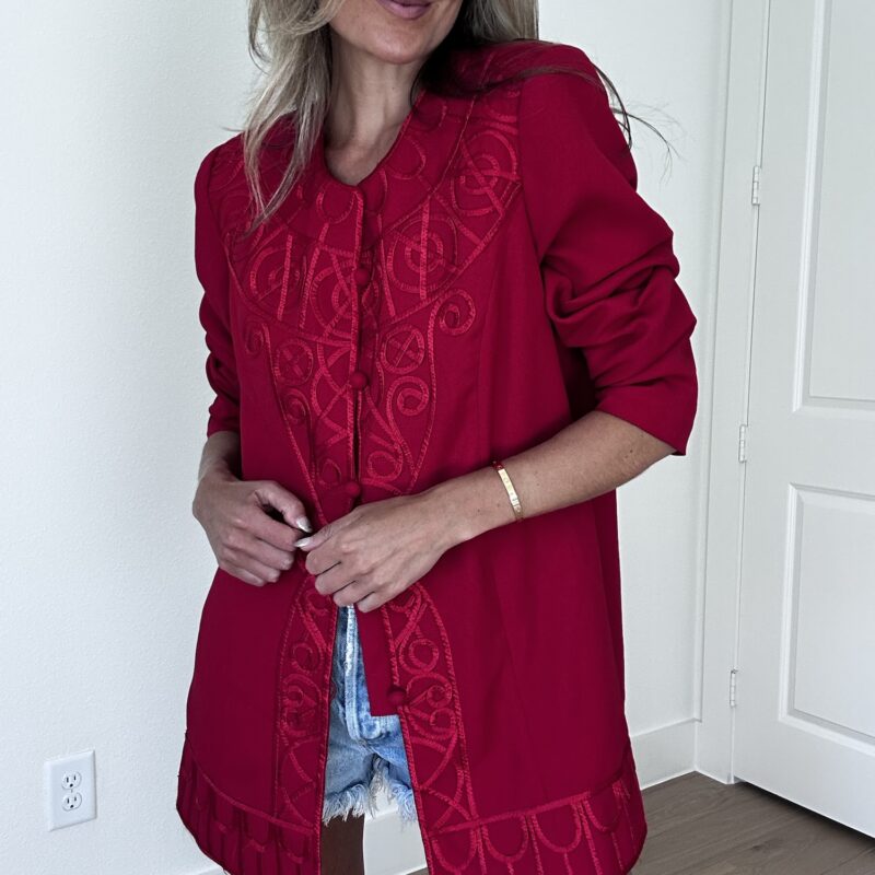 Roped in Red Blazer