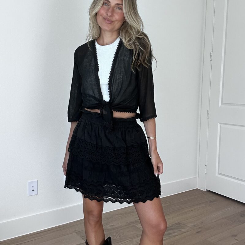 Sheerly Boho Tie Front Shrug