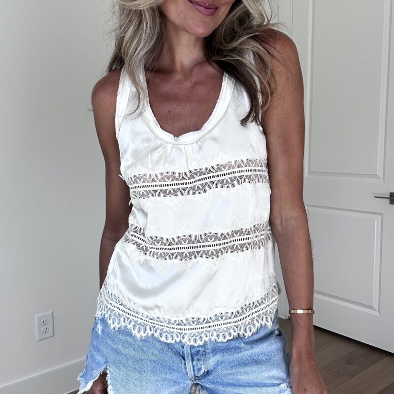 Layered in Lace Silk Tank