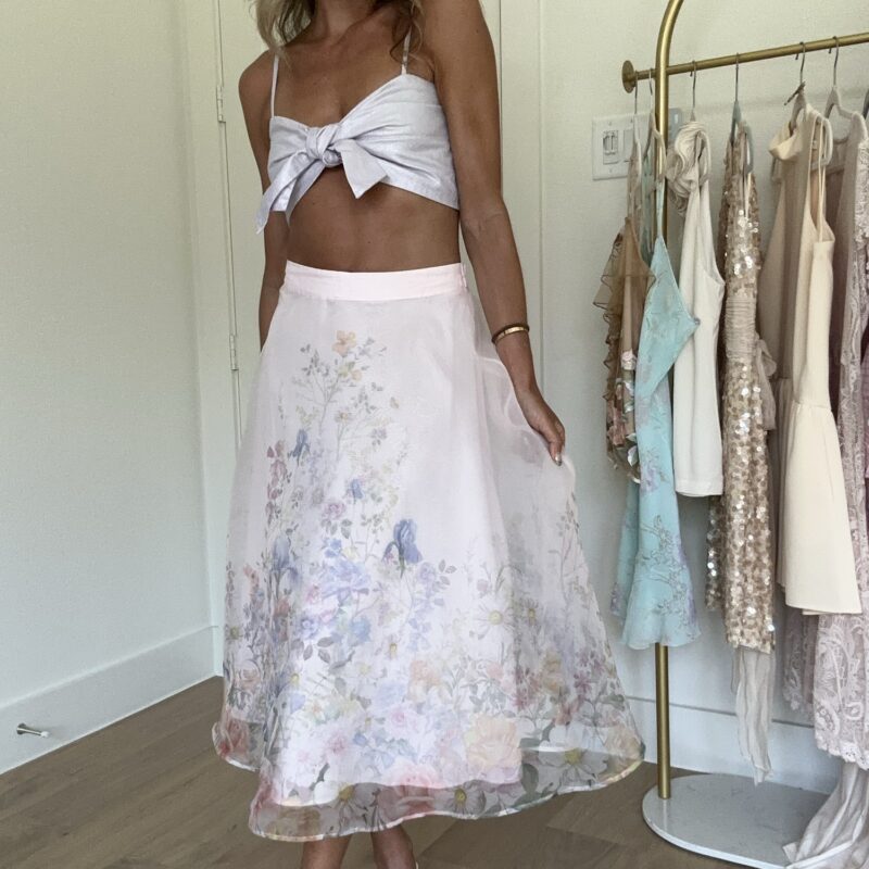 Butterfly Bloom Midi Skirt