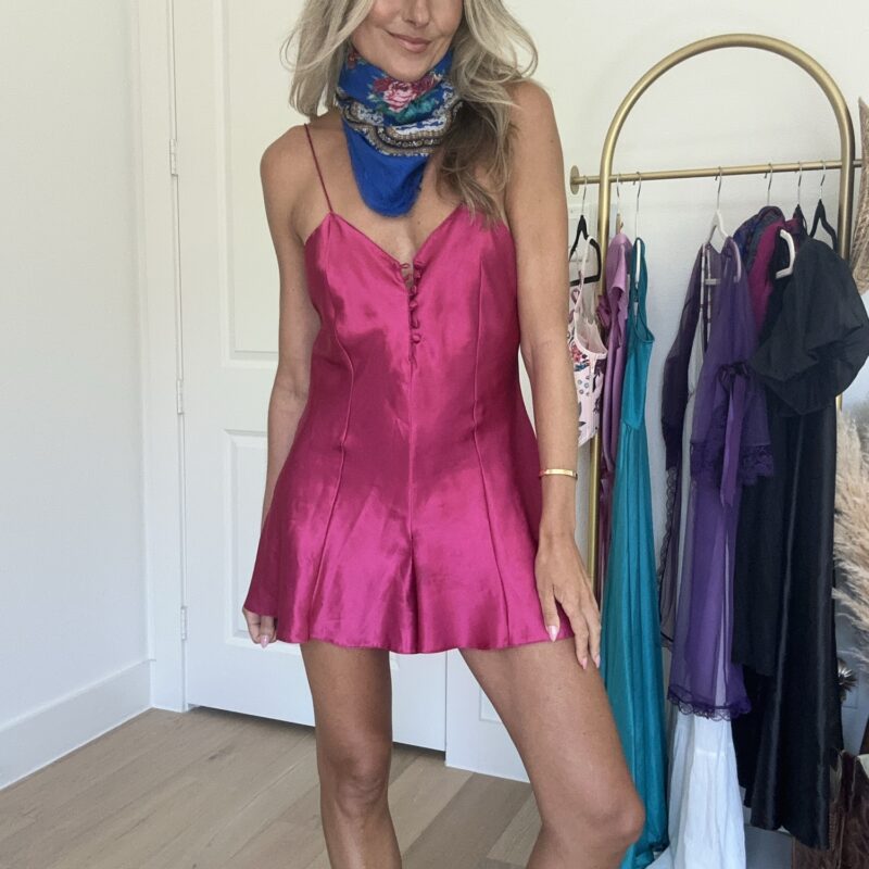 Midnight in Magenta Romper