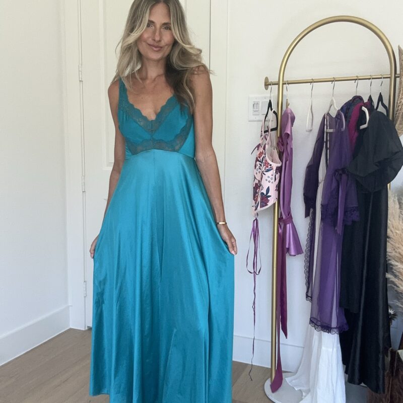 Teal the Show Vintage Maxi Dress