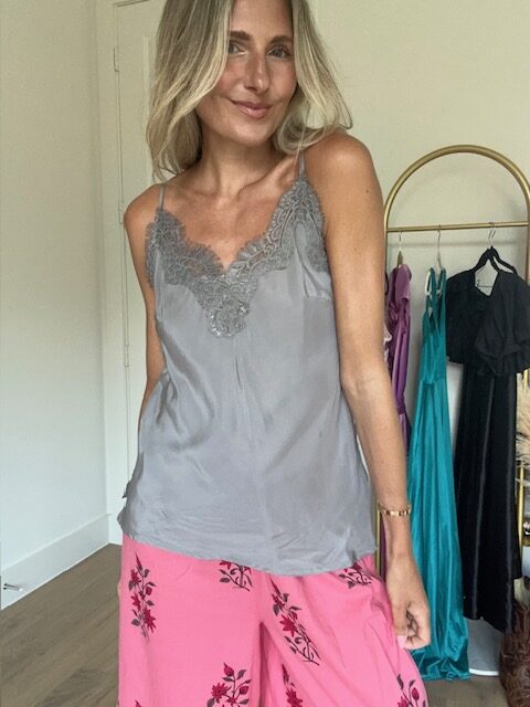 Silver Skies Silk Cami