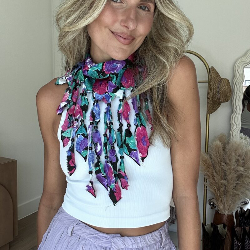 Pickin' Posies Fringe Scarf