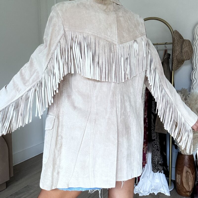 Rosé Range Vintage Suede Fringe Jacket