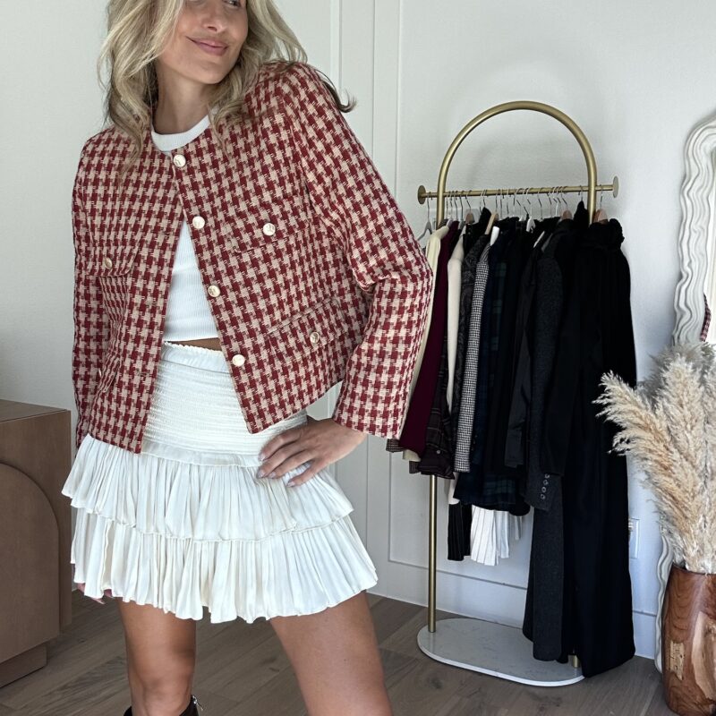 The Houndstooth Heiress Blazer Jacket