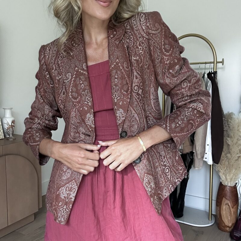 Mauve Over, Darling Vintage Tapestry Blazer