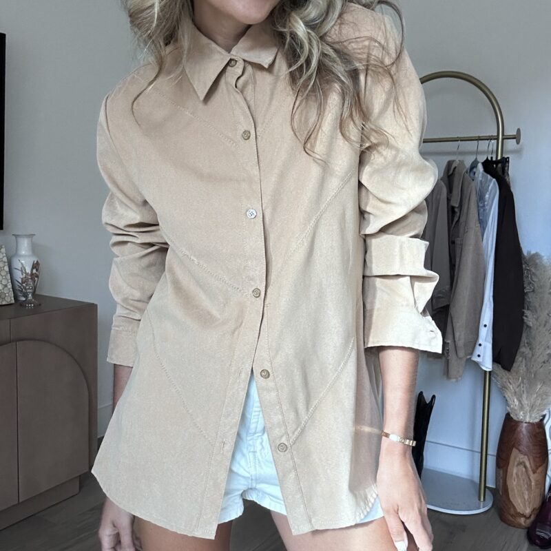 Everyday Out West Vegan Suede Blouse