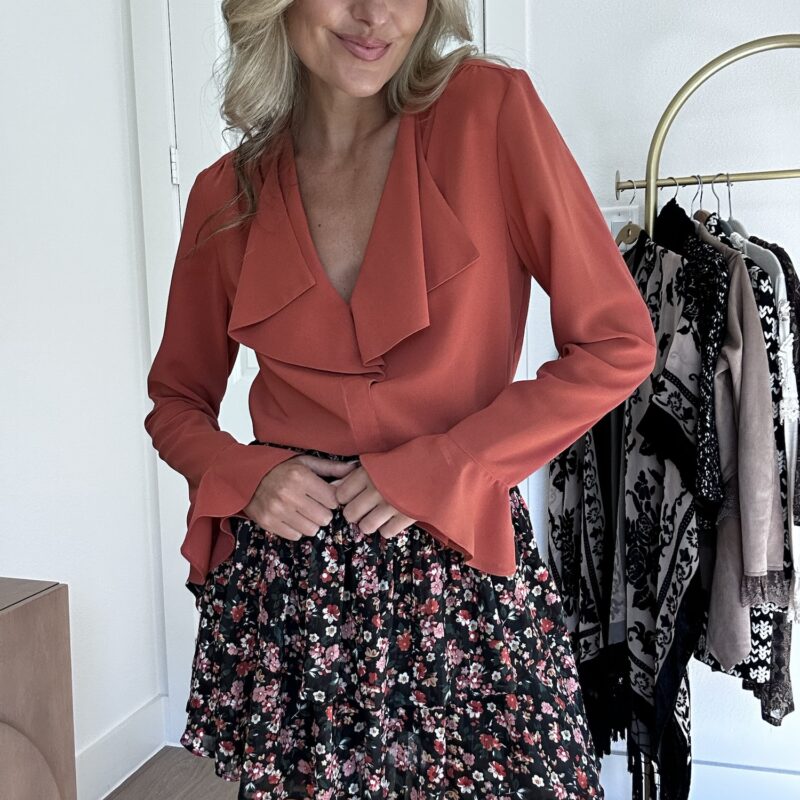 Sweet as Cider Ruffle Boho Blouse