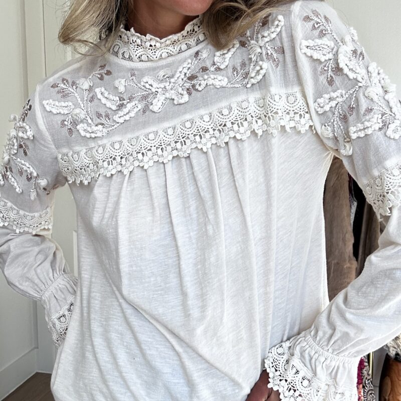Golden Girl Crochet Boho Blouse by Anthropologie