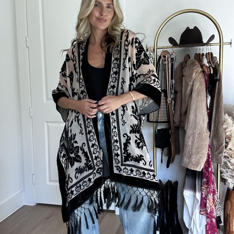Viva La Boheme Vintage Velvet Kimono