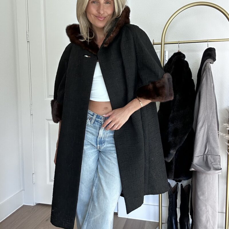Nights at the Polo Club Vintage 1960s Fur Coat