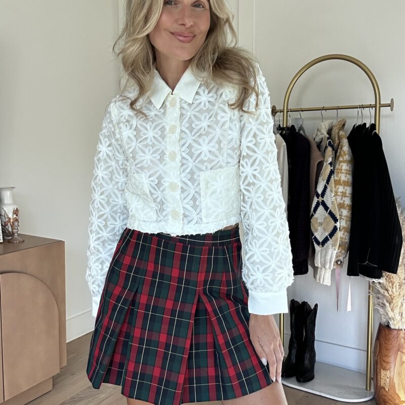 Totally Obsessed Organza Cropped Blouse