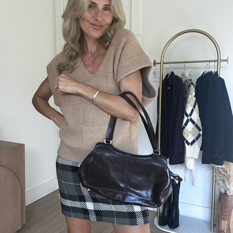 Latte Run Vintage Leather 90s Bag by Monsac