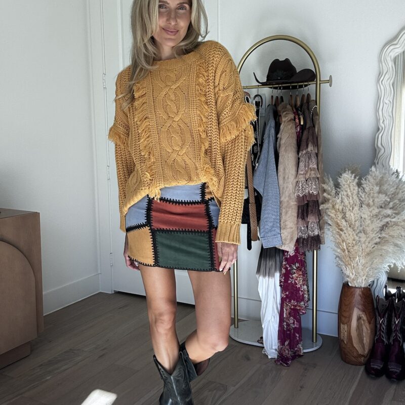 Stitch Perfect Vegan Suede Miniskirt