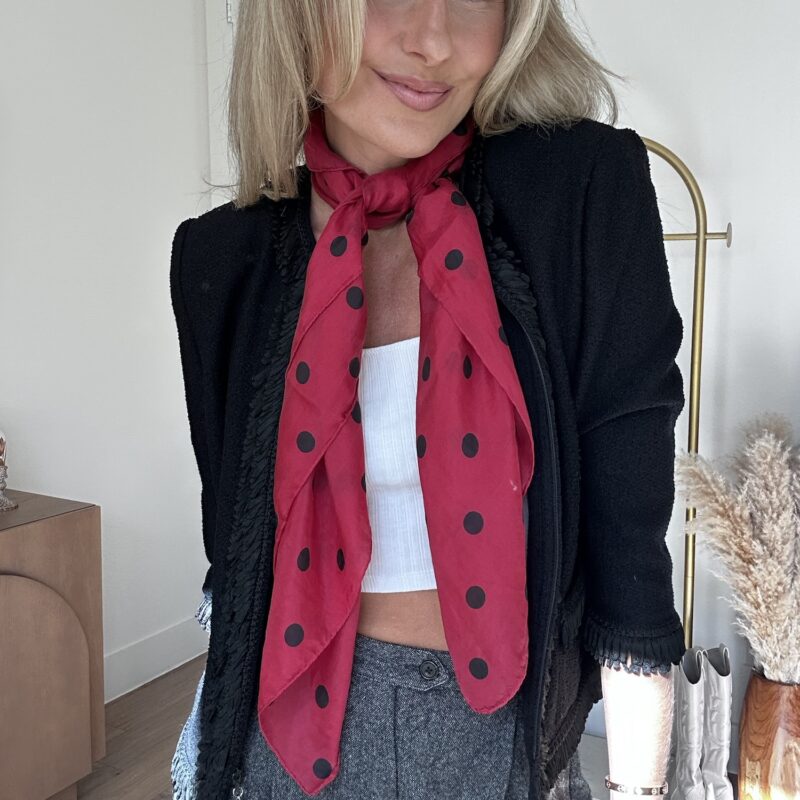 The French Kiss Vintage Silk Scarf