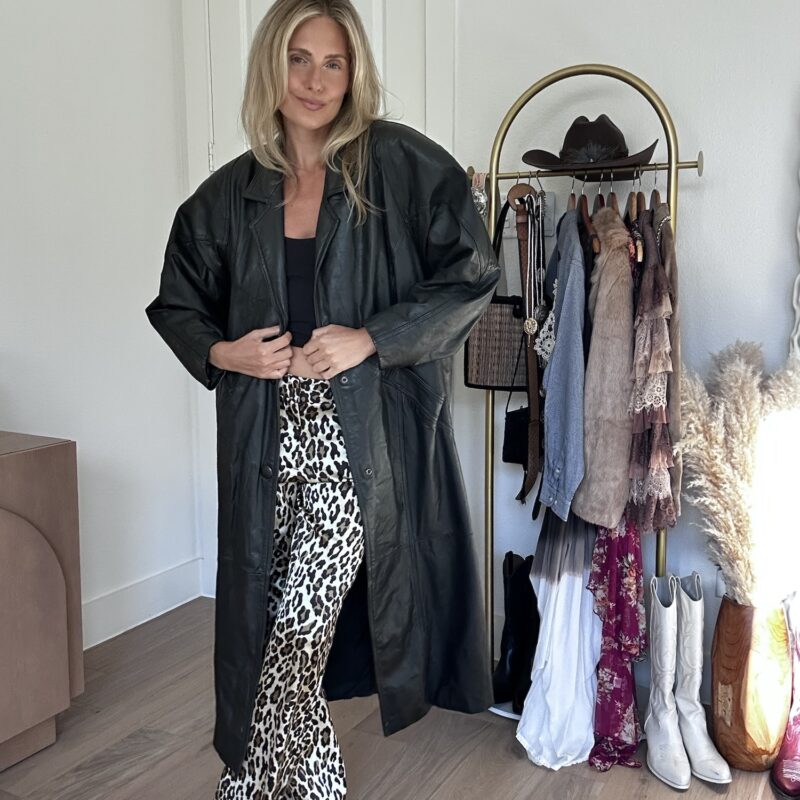 The 90s It Girl Vintage Leather Coat