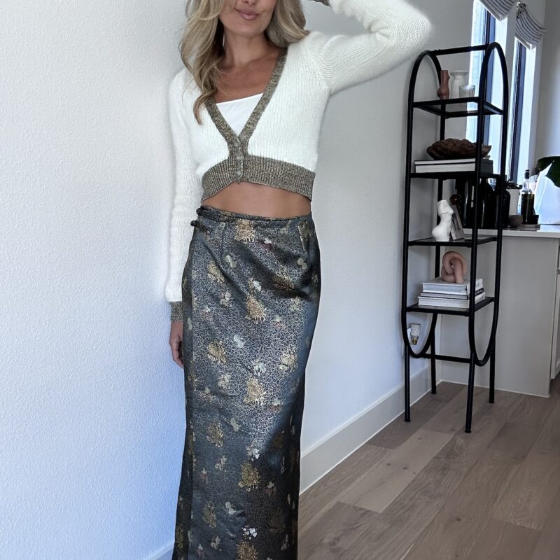 The Gilded Gardens Vintage Brocade Maxi Skirt