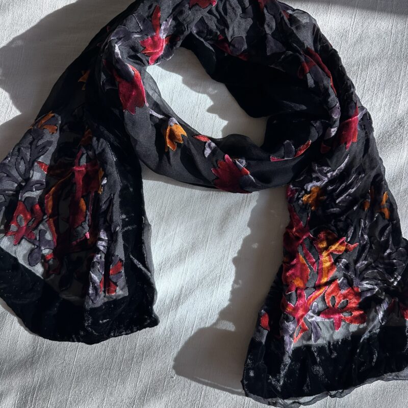 The Flicker & Flame Vintage Velvet Scarf