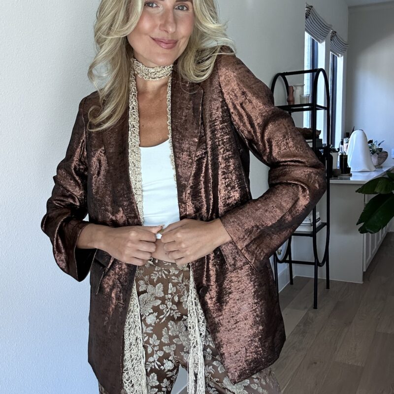 The Sip & Sparkle Shimmer Blazer