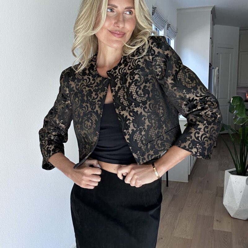 She Came for Cocktails Brocade Bolero Jacket