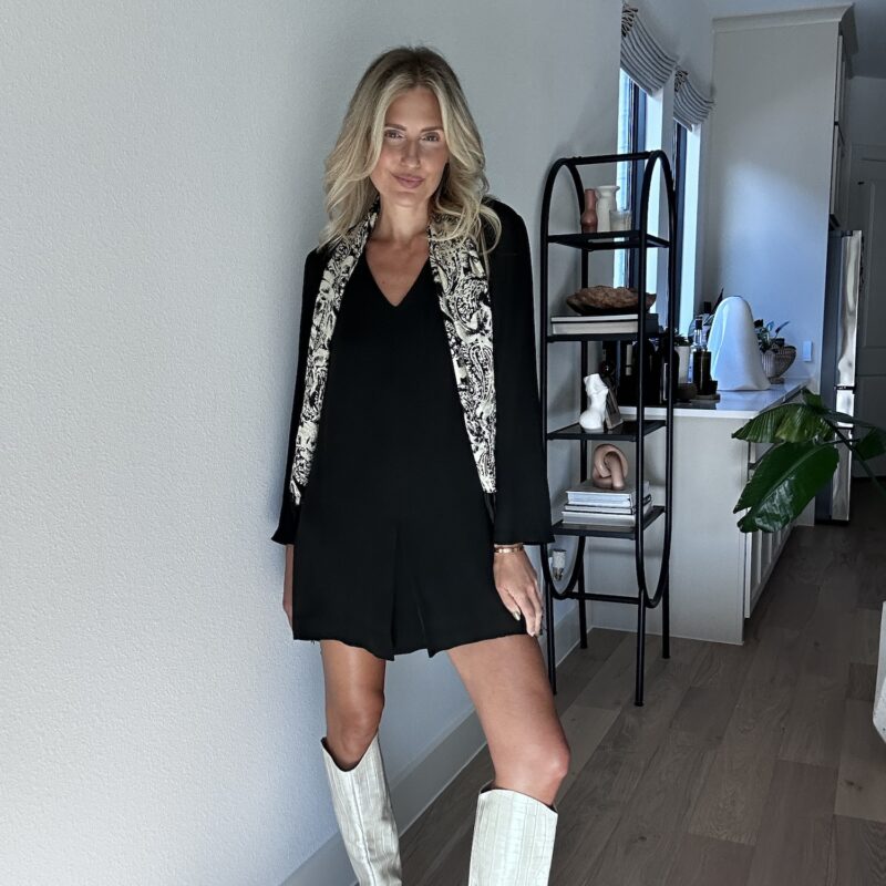 The Midnight Minimalist Silk Tunic Mini Dress by Theory