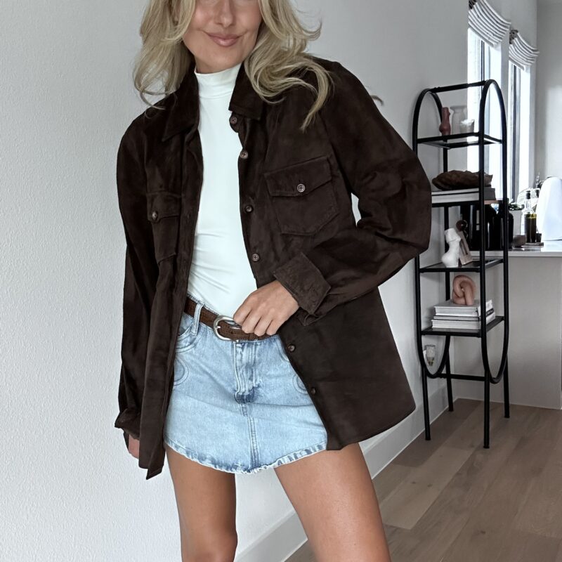 Coffee With a Cowboy Vintage Suede Jacket