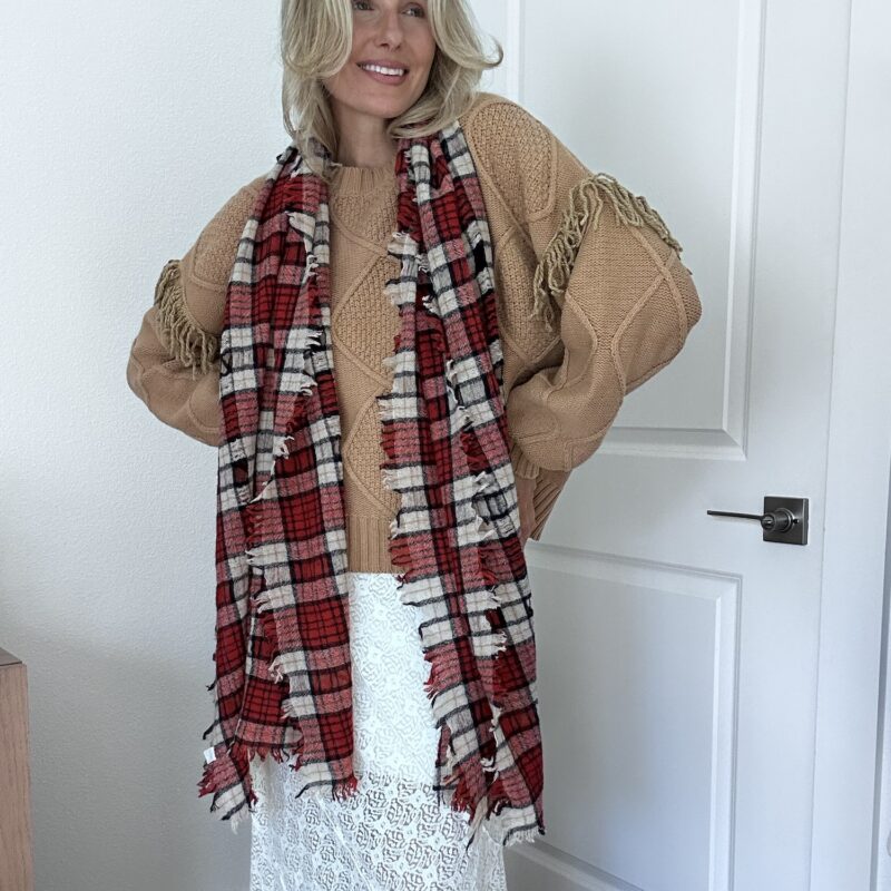 The Prep-ing for Winter Plaid Blanket Scarf