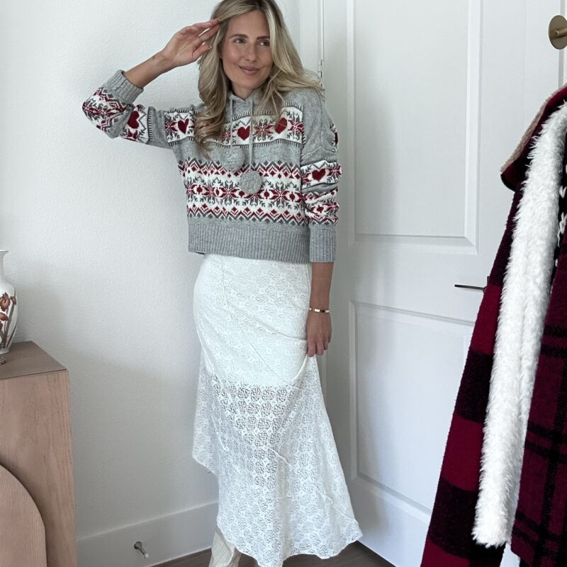 The Snow Much Love Hooded Wool-Blend Sweater