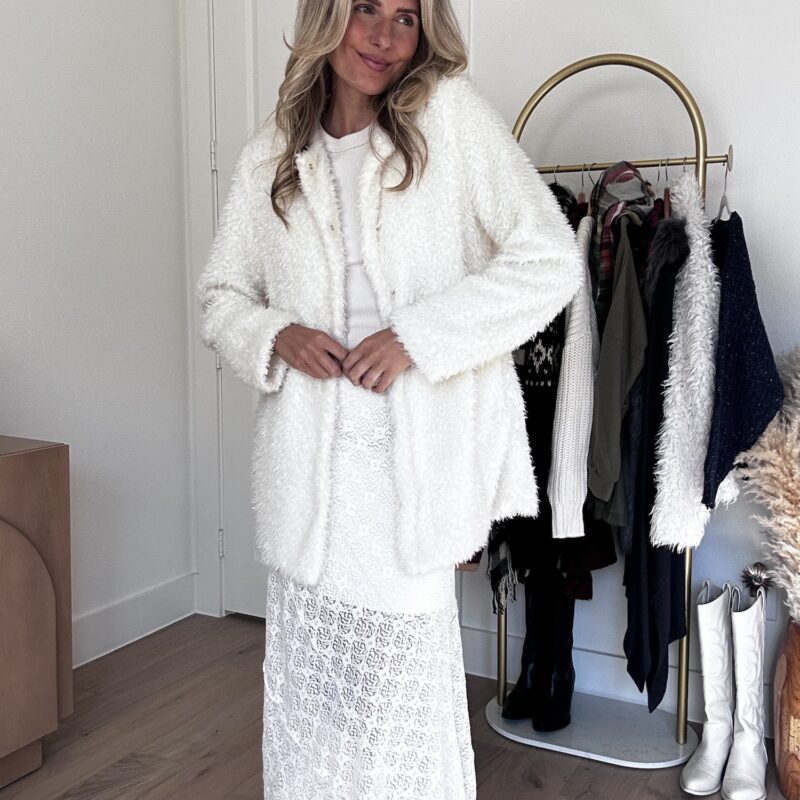 The Snow-Drift Fuzzy Layering Jacket