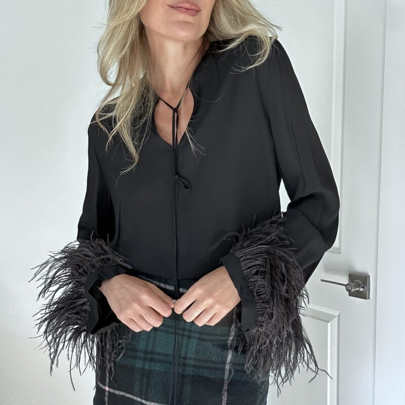 The Festive in Feathers Blouse