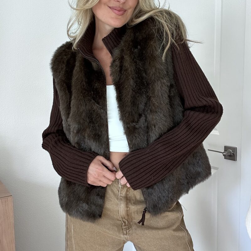 The Holiday Hot Chocolate Vintage Faux Fur Jacket