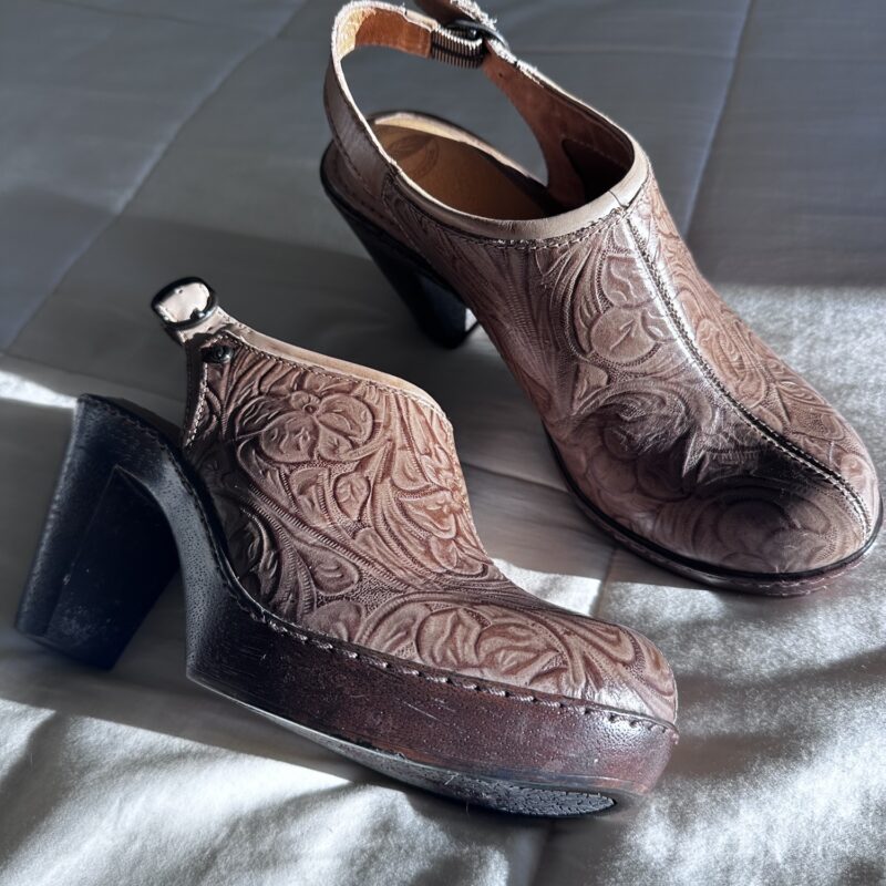 The Walk This Way Vintage Leather Clogs