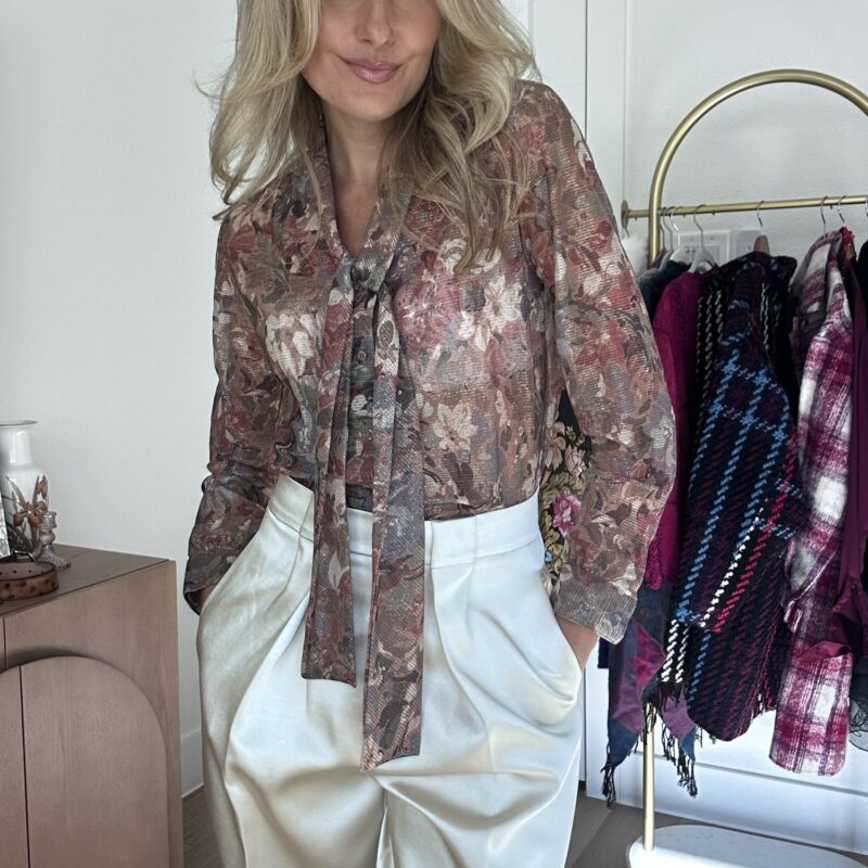 The Sparkling Solstice Bloom Vintage Blouse