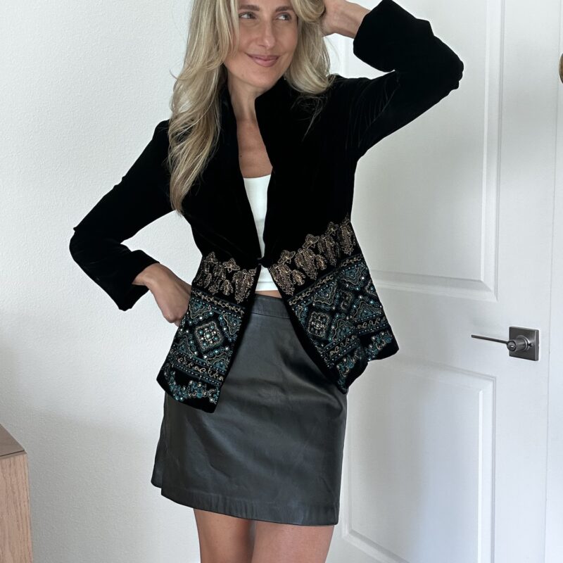 The Silk & Starlight Vintage Velvet Blouse