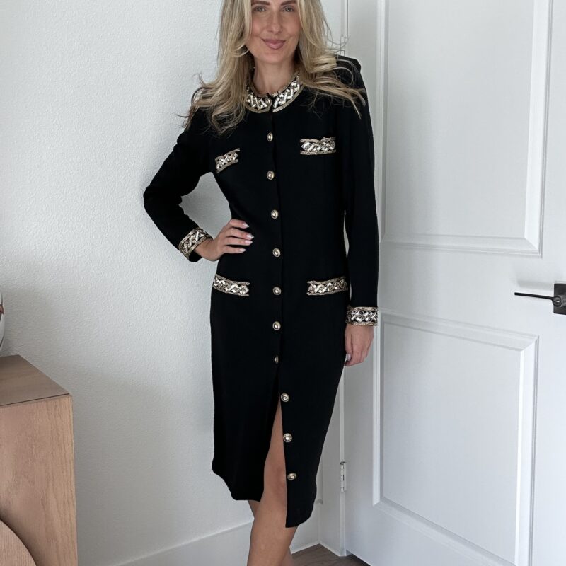 The Holiday Heirloom Vintage Wool Midi Dress