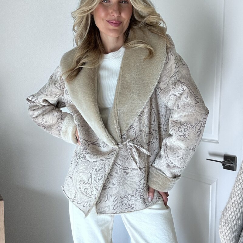 The Cabin Cuddle-Up Vegan Suede Wrap Jacket