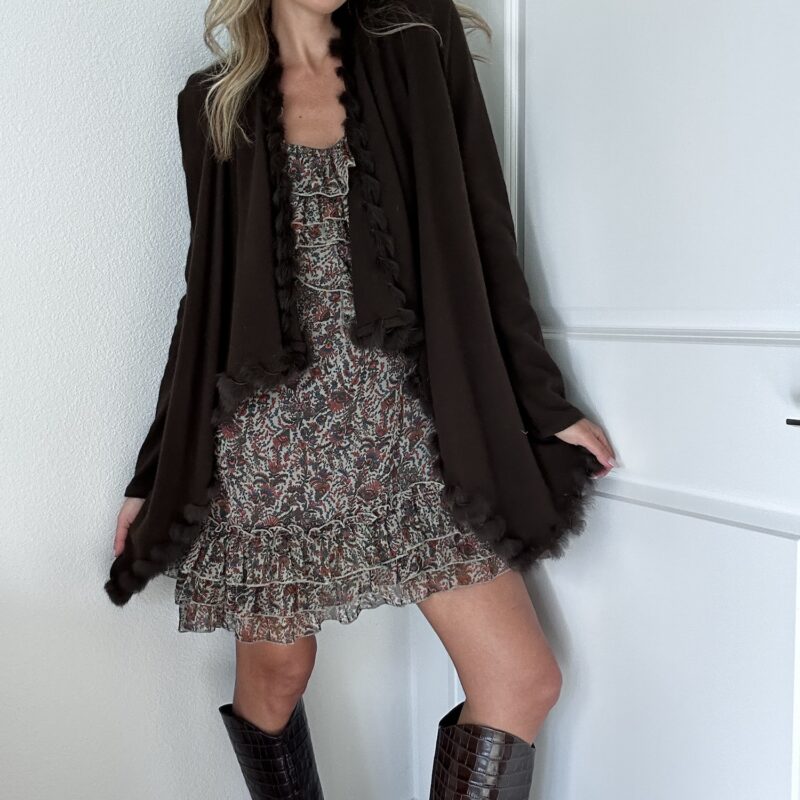 The Cascading Canyon Vintage Angora Cardigan