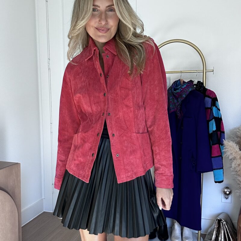 The Candy Apple Crush Vintage Suede Jacket