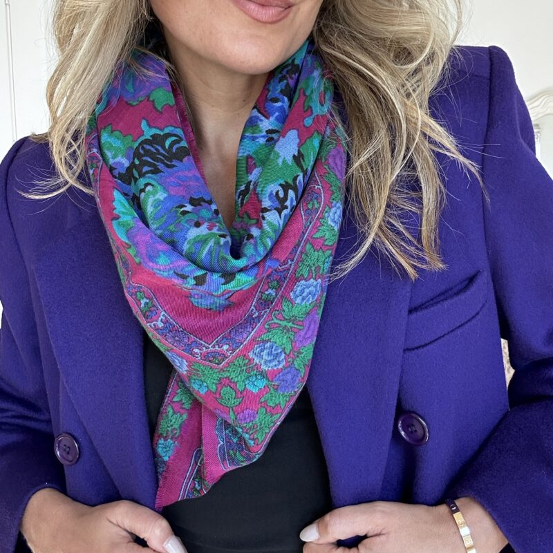 The Color Kissed Petal Vintage Scarf