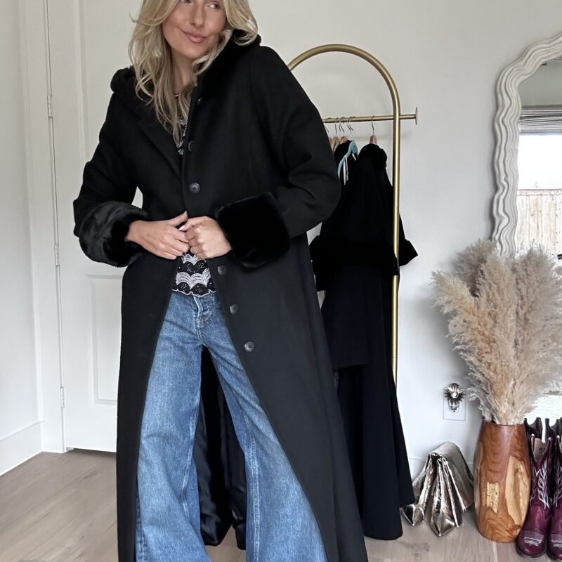 The Little Black Riding Hood Vintage Wool Coat